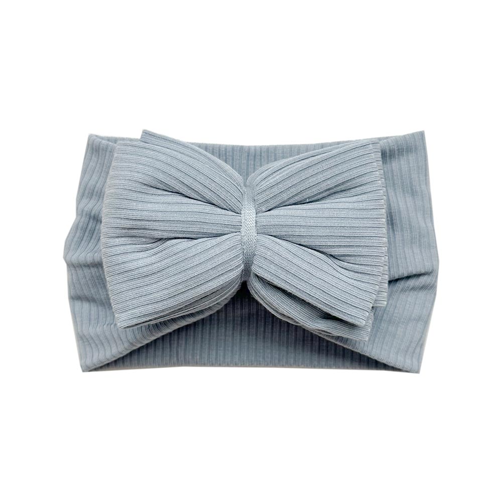 An Ellie - Bamboo Baby Knotted Headwrap with a Tiny Knot Co bow.