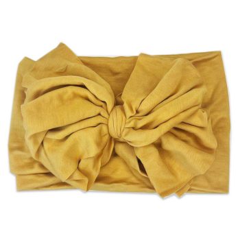 A Goldie - Bamboo Baby Bow Headwrap by Tiny Knot Co on a white background.