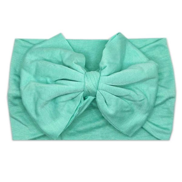 A tiny knot co mint green Nora - Bamboo Baby Knotted Headwrap on a white background.