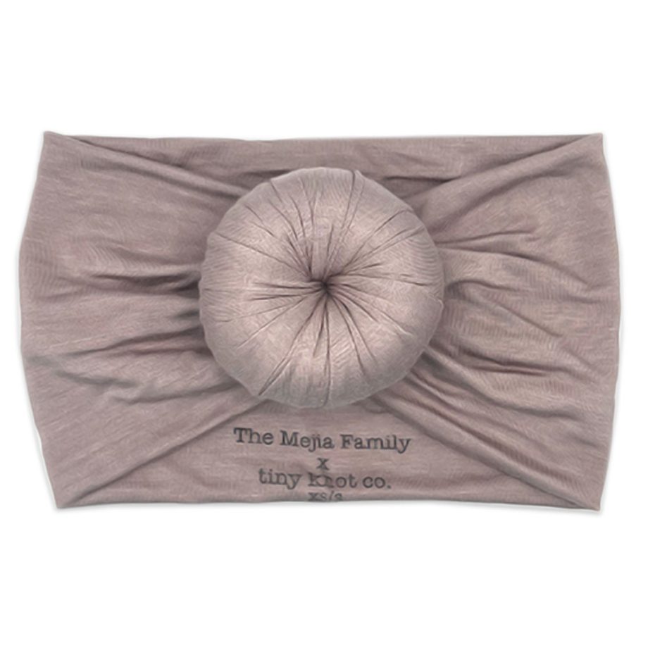 The Gabrielle - Bamboo Baby Bow Headwrap - The Mejia Family x Tiny Knot Co. collaboration.