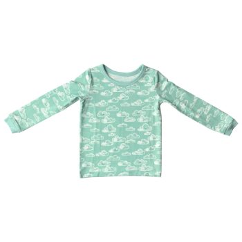 Mint green TENCEL™ modal cloud pajama top, super soft, Tiny Knot Co.