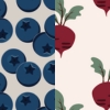Blueberry and beetroot print baby pajamas, super soft TENCEL™ modal, Tiny Knot Co